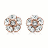 Eclipse Sterling Silver & Rose Gold PlatedSwarovski  Stud Earrings