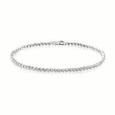 Sterling Silver Round Brilliant Cut 1 Carat tw of Diamonds Tennis Bracelet