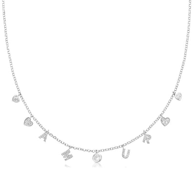 Sterling Silver 45cm Cubic Zirconia Necklace