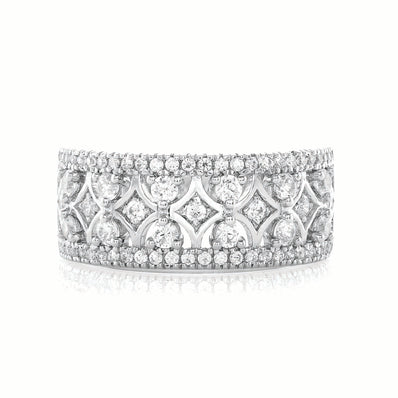 Sterling Silver Round Cubic Zirconia Ring