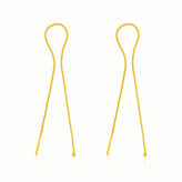 9ct Yellow Gold 11cm Threader Earrings