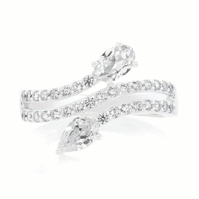 Sterling Silver  Cubic Zirconia Ring