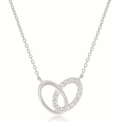 Sterling Silver  Cubic Zirconia Necklace