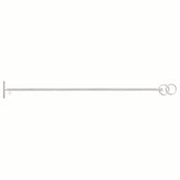Sterling Silver 19 cm Cubic Zirconia Double Circle T-bar Bracelet