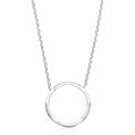 Sterling Silver 45 cm Fancy Circle Necklace