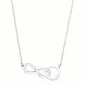 Sterling Silver 43 cm Infinity Circle Link Necklace