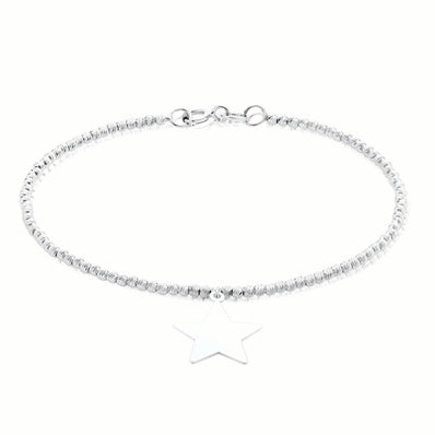 Sterling Silver 19cm Star Bracelet