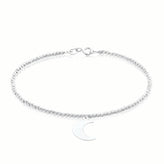 Sterling Silver 19cm Crescent Bracelet