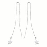Sterling Silver Star Threader Earrings