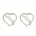 Sterling Silver Love Stud Earrings