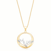 9ct Yellow Gold Diamond Set Mum Pendant