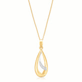 9ct Yellow Gold Round Brilliant Cut Diamond Set Pendant