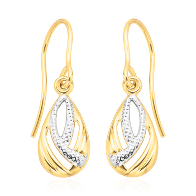 9ct Yellow Gold Tear Drop Earrings