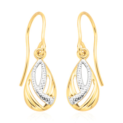 9ct Yellow Gold Tear Drop Earrings