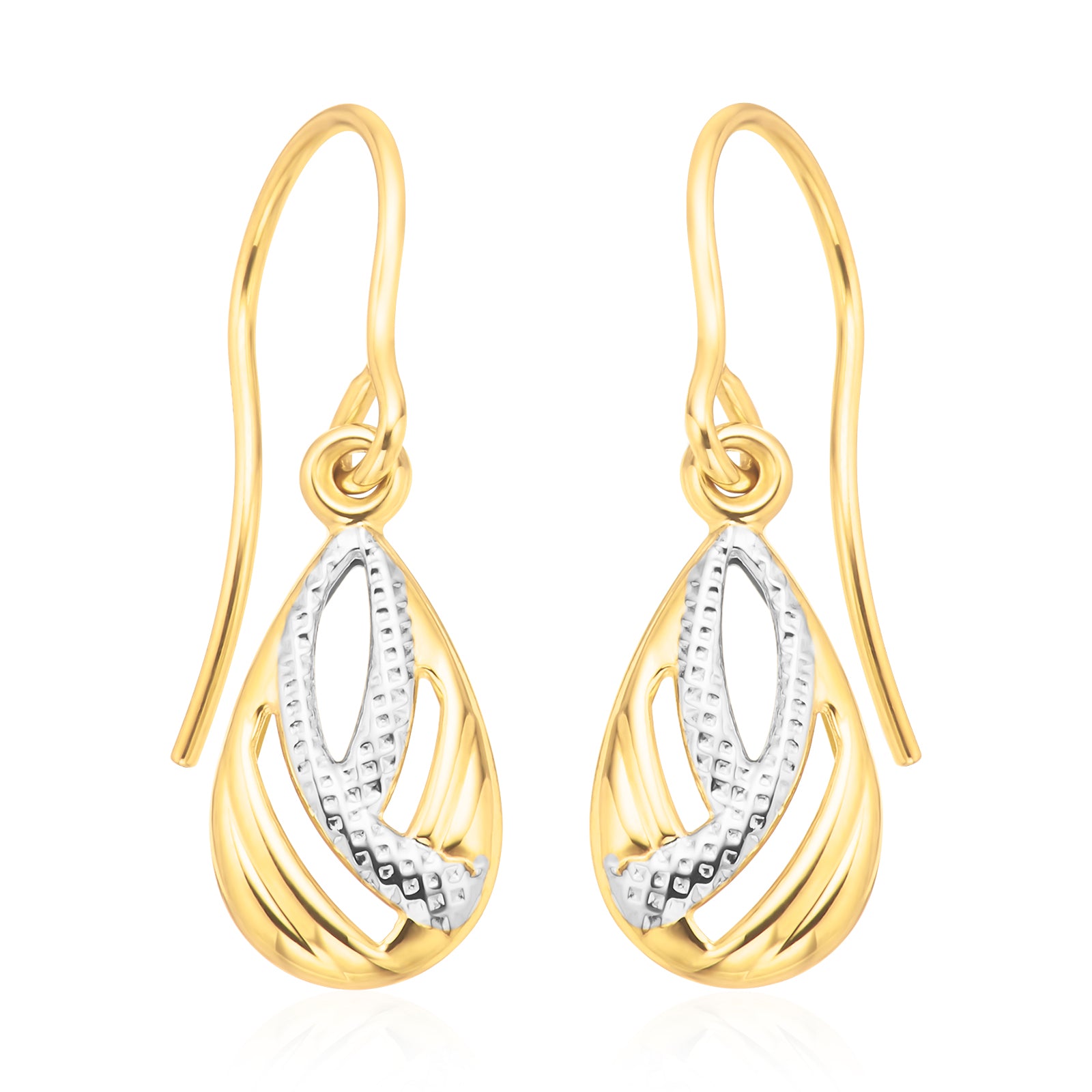 9ct Yellow Gold Tear Drop Earrings