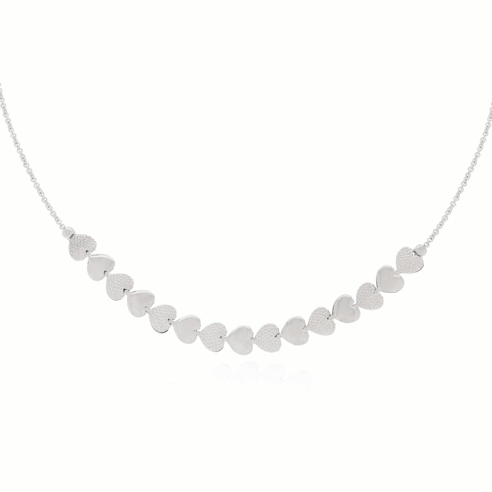 Sterling Silver 45 cm Heart Necklace