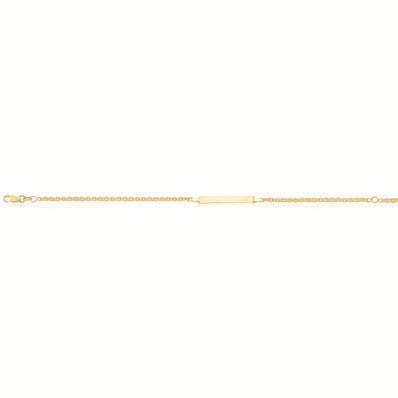 9ct Yellow Gold & Silver-filled 19cm ID Bracelet