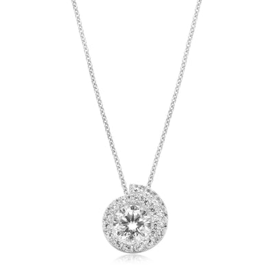 Sterling Silver Cubic Zirconia SWIRL Pendant