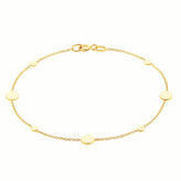 9ct Yellow Gold  19 cm Circle Bracelet