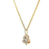 9ct Yellow Gold Round Brilliant Cut 0.10 CARAT tw of Diamonds Pendant