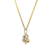 9ct Yellow Gold Round Brilliant Cut 0.10 CARAT tw of Diamonds Pendant