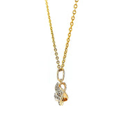 9ct Yellow Gold Round Brilliant Cut 0.10 CARAT tw of Diamonds Pendant