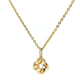 9ct Yellow Gold Round Brilliant Cut 0.10 CARAT tw of Diamonds Pendant