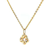 9ct Yellow Gold Round Brilliant Cut 0.10 CARAT tw of Diamonds Pendant