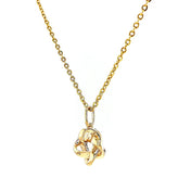 9ct Yellow Gold Round Brilliant Cut 0.10 CARAT tw of Diamonds Pendant