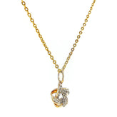 9ct Yellow Gold Round Brilliant Cut 0.10 CARAT tw of Diamonds Pendant