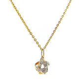 9ct Yellow Gold Round Brilliant Cut 0.10 CARAT tw of Diamonds Pendant