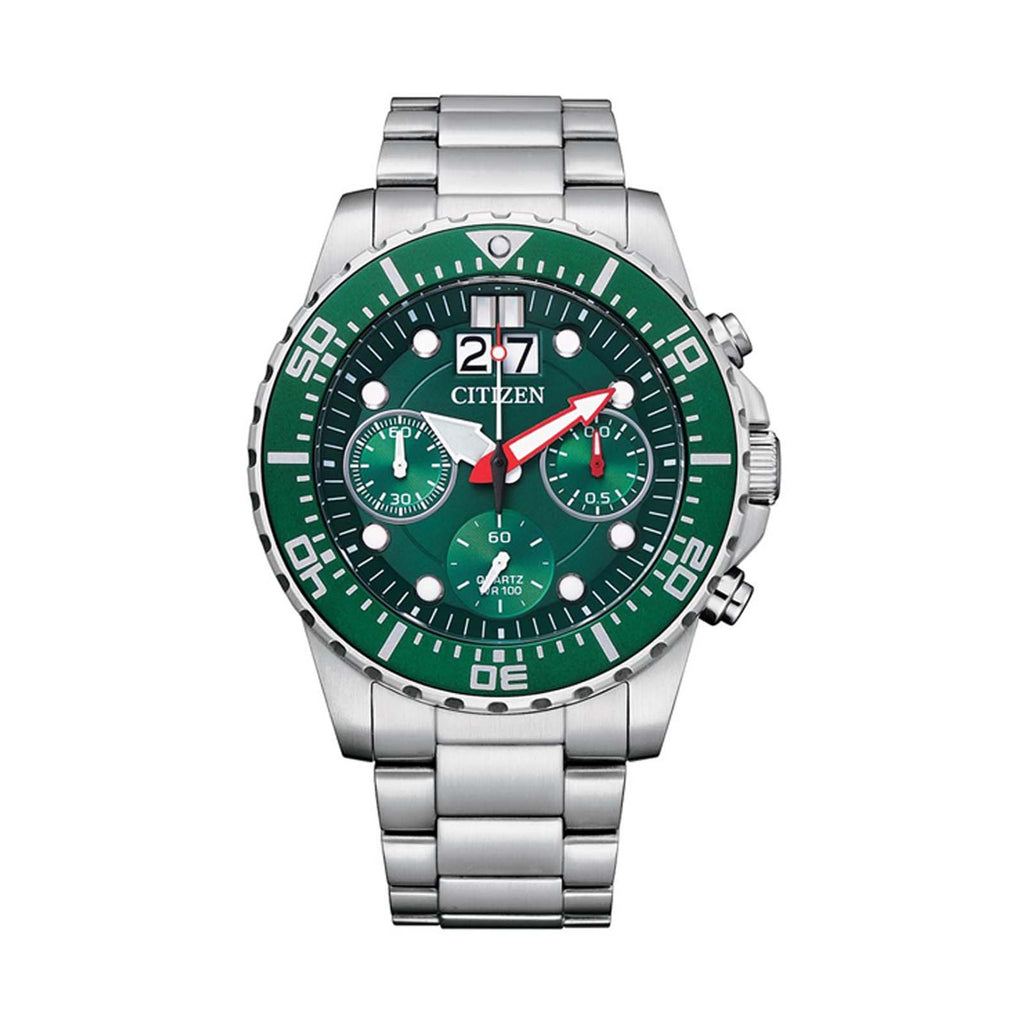 CITIZEN Chronograph Quartz Green Dial Watch AI7009-89X