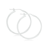 Sterling Silver 25x1.5mm Hoops