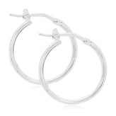 Sterling Silver 15mm Hoop Earrings