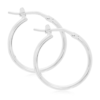 Sterling Silver 15mm Hoop Earrings