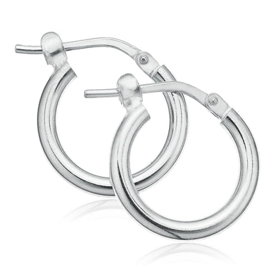 Sterling Silver 10x3mm Hoop Earrings