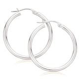 Sterling Silver 20x3mm Round  Hoop Earrings