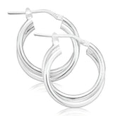 Sterling Silver 15x2 Double Twist Hoops