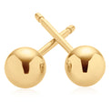 9ct Yellow Gold & Silver-filled 4mm Ball  Stud Earrings