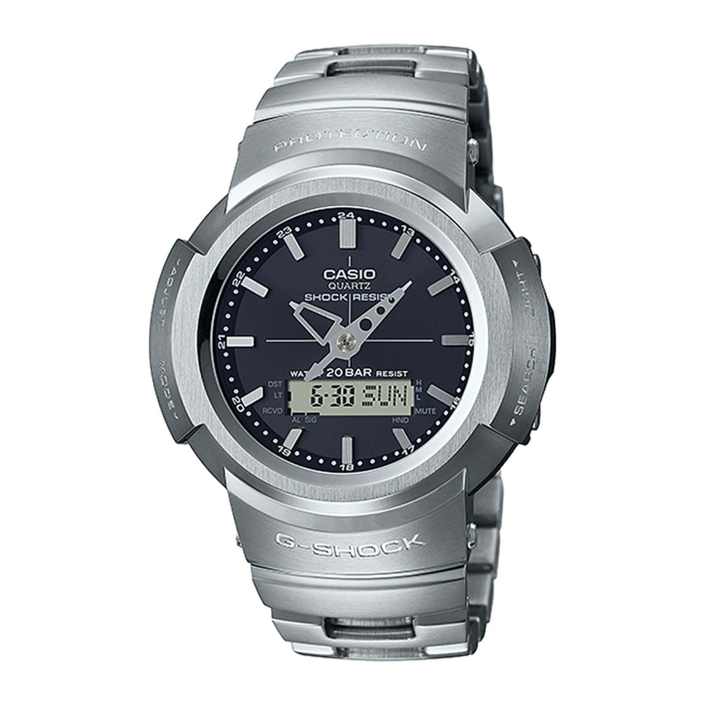 Casio G-Shock Silver Tone Black Dial Watch AWM-500D-1A