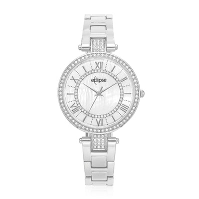 Eclipse Mother of Pearl Silver Tone  Watch
