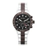 Tensity 44mm Stainless Steel Round Black Dial 50WR Chronograph Watch