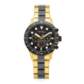Tensity   44 mm Stainless Steel & Yellow Gold Chronograph Watch with Black Dial