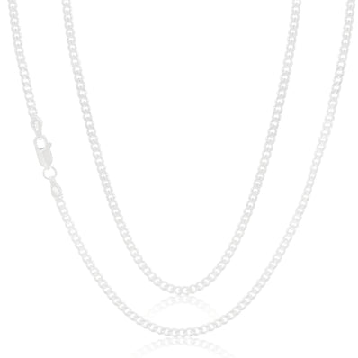 Sterling Silver 70cm Diamond Cut Curb Chain