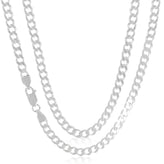 Sterling Silver 70cm Diamond Cut Curb Chain