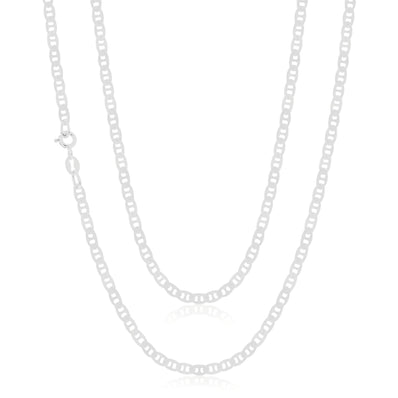Sterling Silver 70cm Bevel Anchor Chain