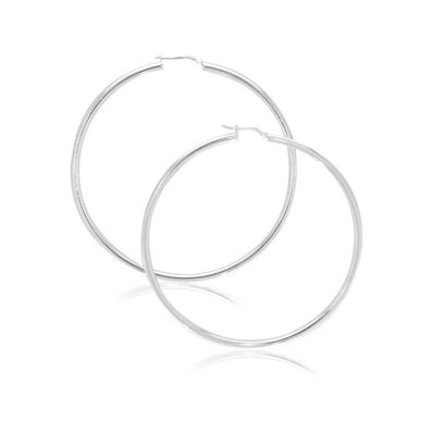 Sterling Silver 70x3mm Hoops