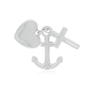 Sterling Silver Faith, Hope & Charity Charm