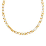 9ct Yellow Gold & Silver-filled 55cm Curb Chain