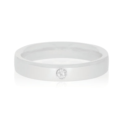 Sterling Silver with Cubic Zirconia High Dome Rings